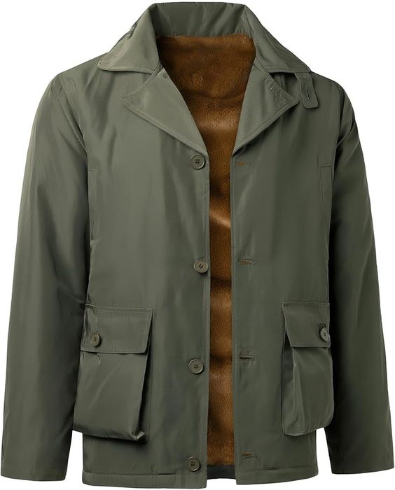 Męska zimowa pikowana kurtka z podszyciem  sztucznego króliczego futra