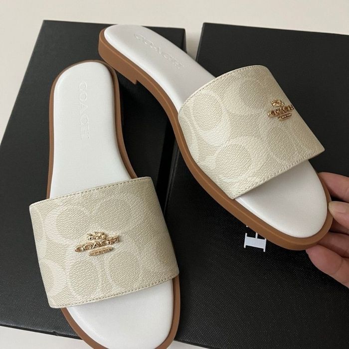 Шлепанцы Coach женские шлепки Коач