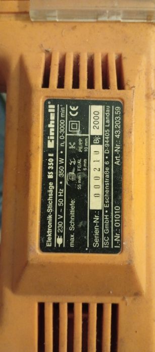 Serra Tico-Tico Einhell BS 350 E - 350W
Estado: Refira se funciona bem