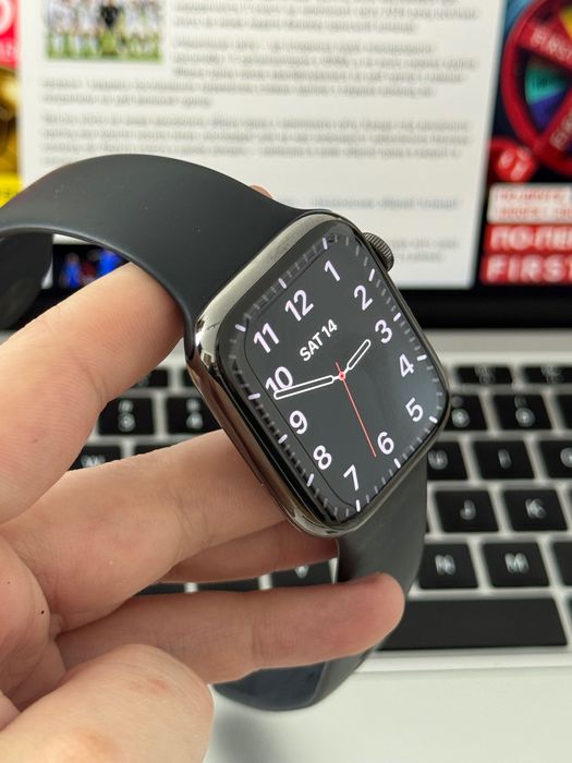 Apple Watch Series 8 45mm Graphite Stainless Steel Повний комплект