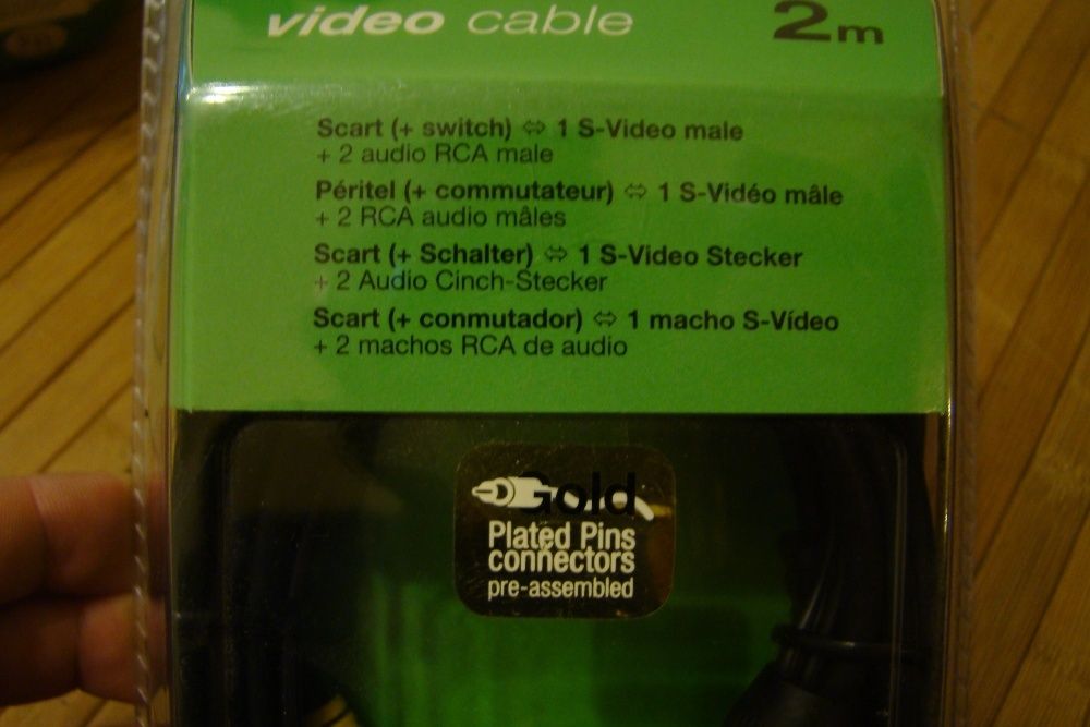 kabel przewód scart - rca thomson nowy pozlacany rca-chinch