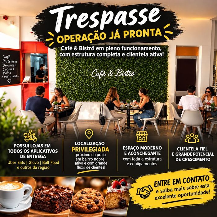 Trespasse de Café e Bistrô em Portimão