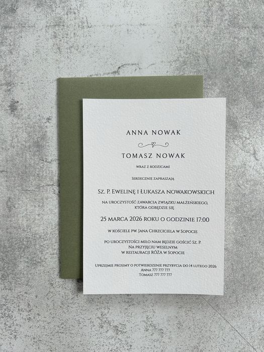 Zaproszenie na ślub