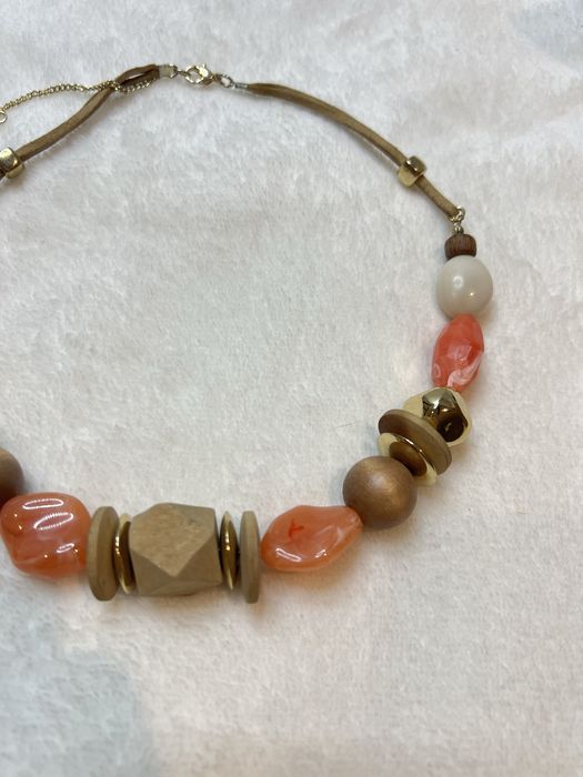 Naszyjnik drewno korale boho etno hippie elegancki classy 25