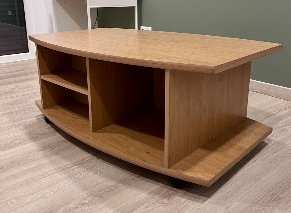 Mesa baixa movel tv com rodas