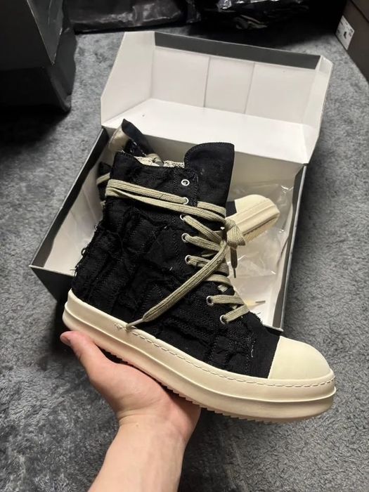 Кеды Rick Owens ramones distressed high