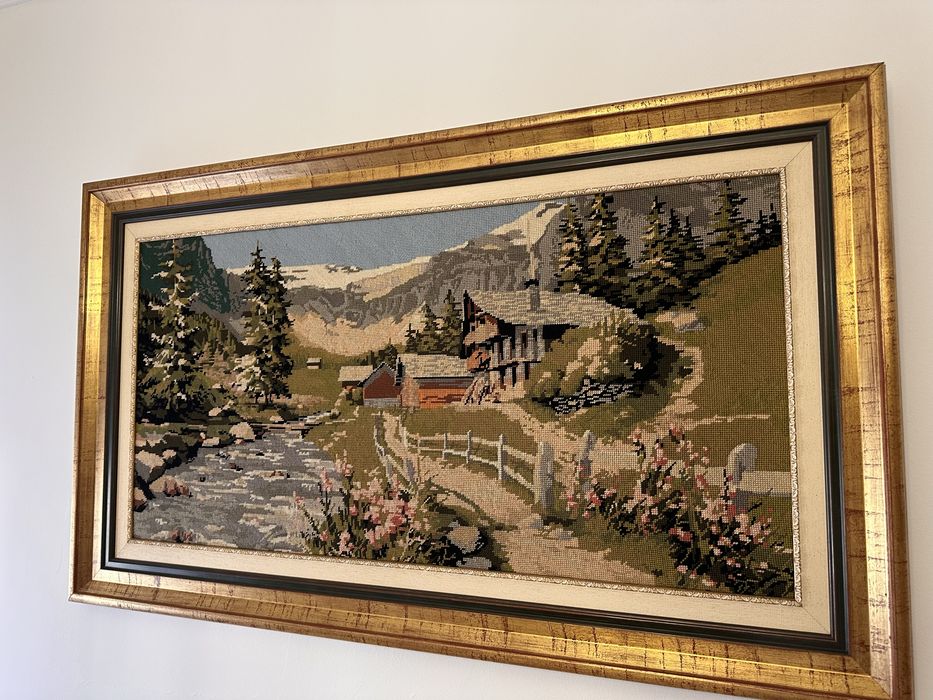 Quadro feito em ponto cruz
