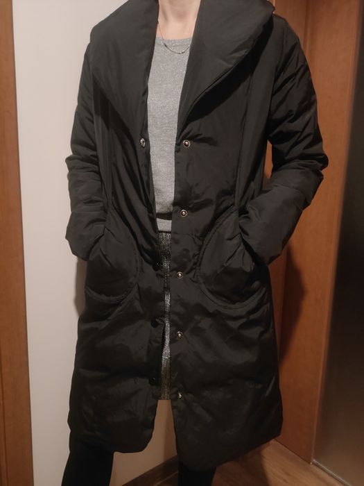 Zimowa kurtka puchowa ocieplana Zara Basic S