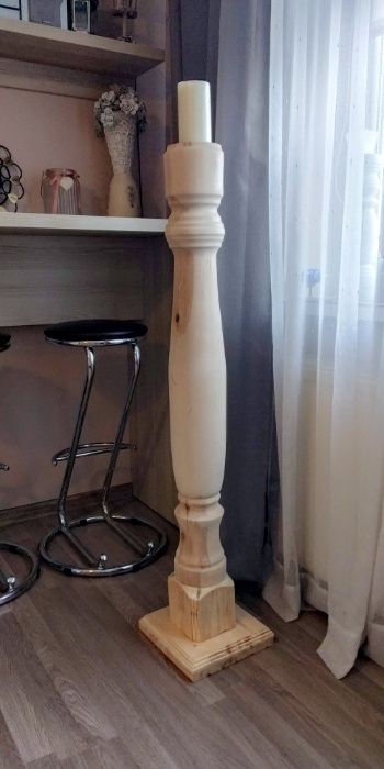 Podstawa lichtarz pod Paschał, stojak, świecznik,drewniany rękodzieł