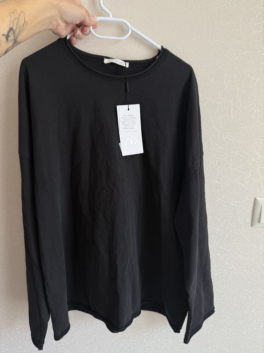 Лонг zara черный М oversize