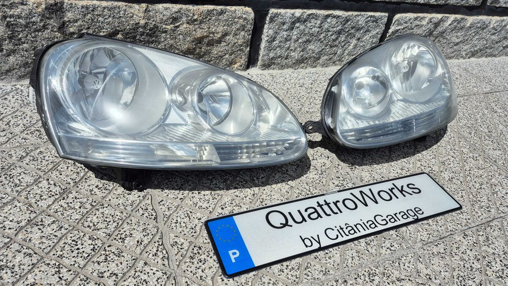 VW GOLF V / JETTA - Óticas / Faróis Originais em EXCELENTE ESTADO
