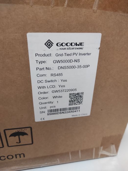 Інвертор GoodWe GW5000D - NS(5 квт,1- фазний,2MPPT)