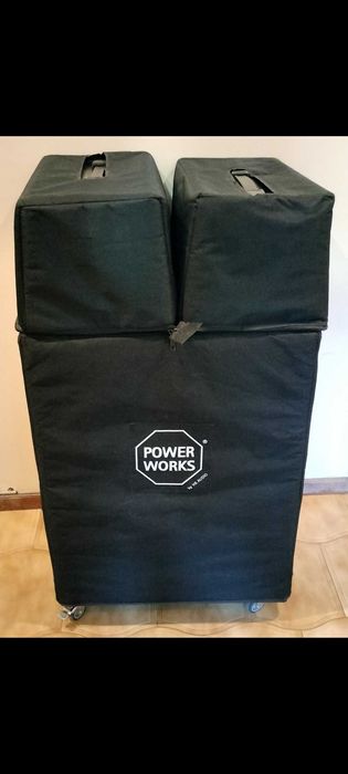 Sistema som triflex HK Power Works amplificado.