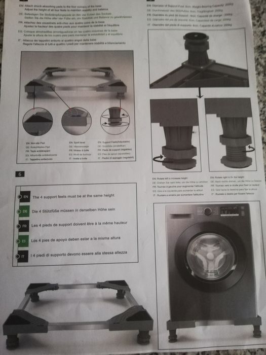 Base ajustável para eletrodomésticos