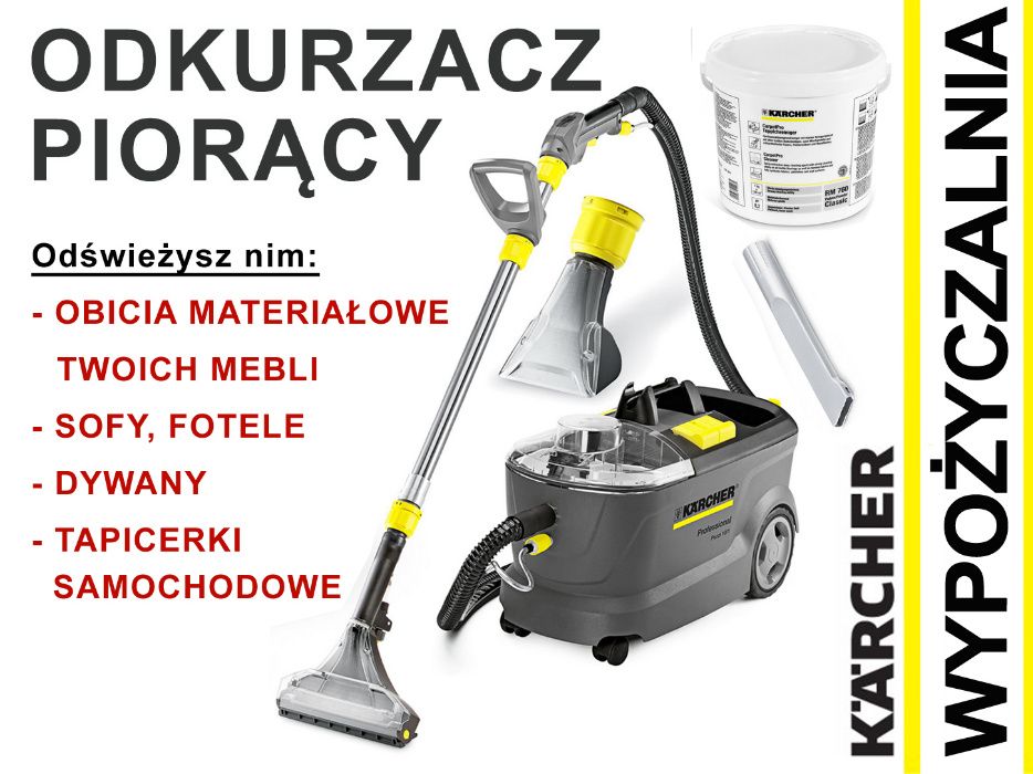 Wynajem odkurzacza piorącego, w cenie szkolenie, Szczecin Prawobrzeże