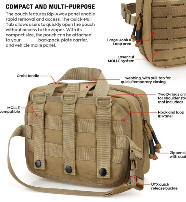 Bolsa utilitaria sistema molle Airsoft
