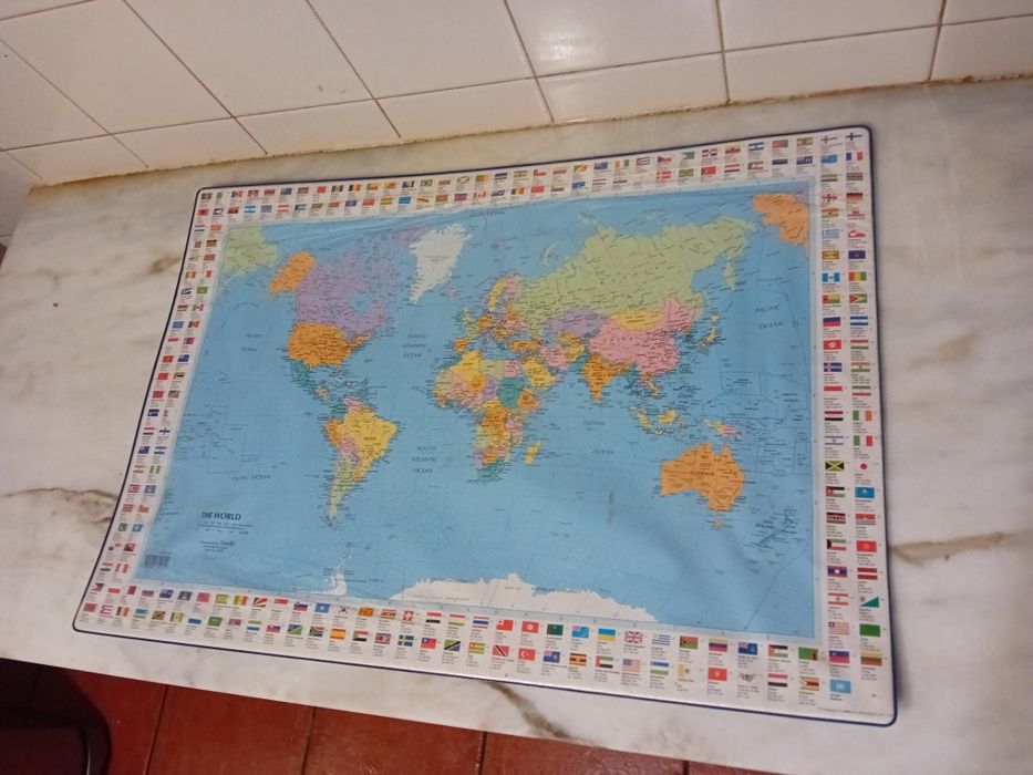 Mapa Mundo Plastificado