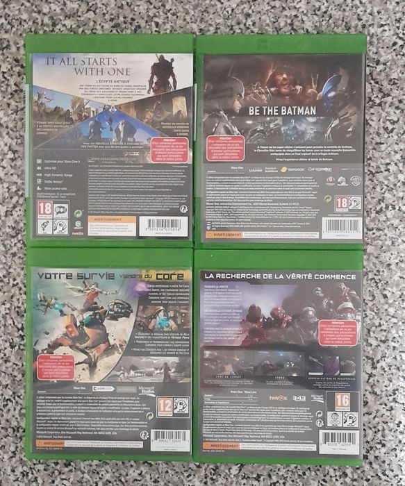 Conjunto de 4 jogos Xbox on