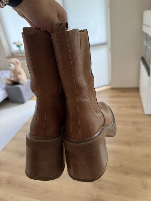 Skórzane buty Wojas