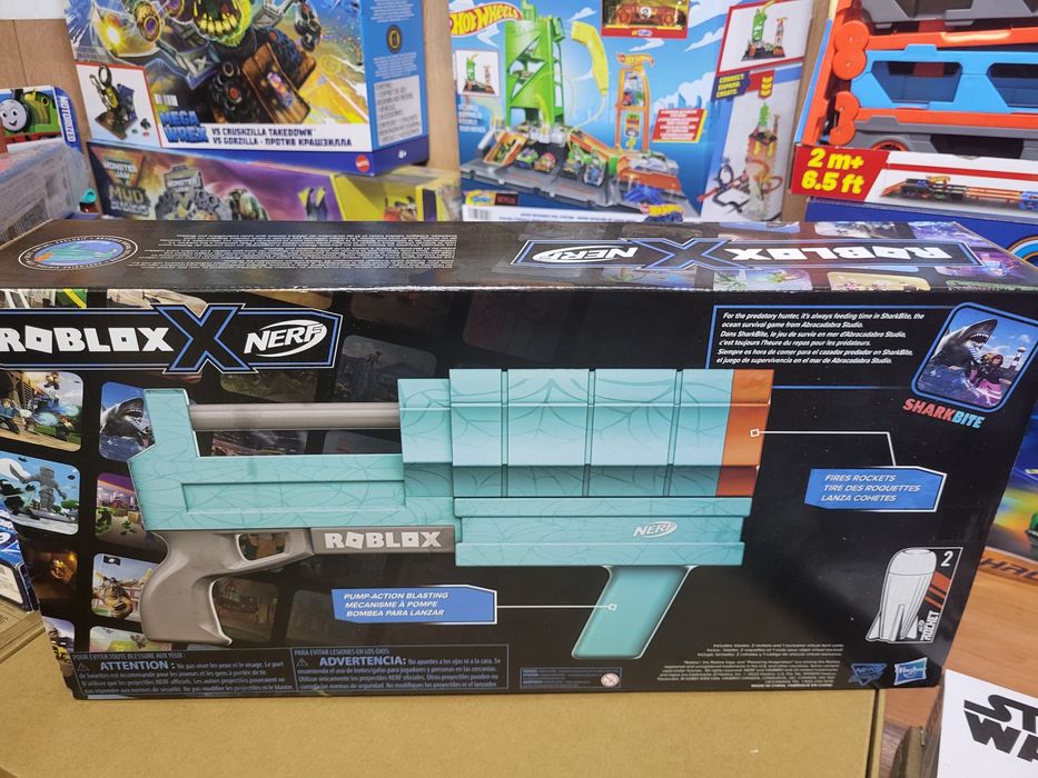 Бластер Нёрф Роблокс Укус Акулы NERF Roblox Sharkbite Rocker Blaster