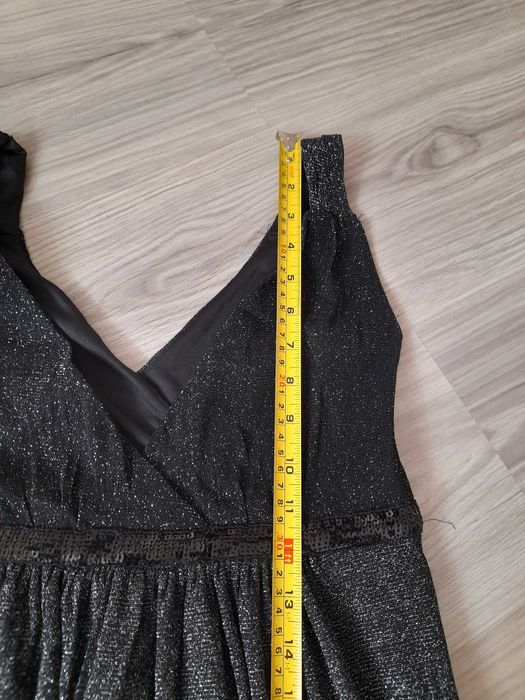 Sukienka czarna brokat cekiny r.S sylwester andrzejki karnawał
