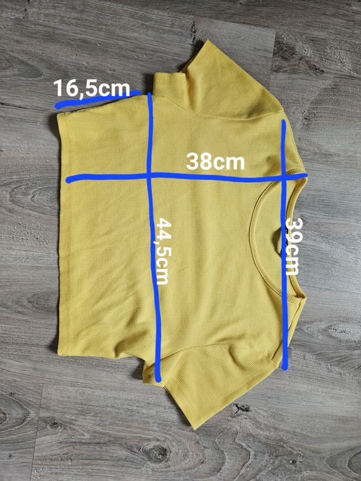 Żółty crop top Shein. Rozmiar M.