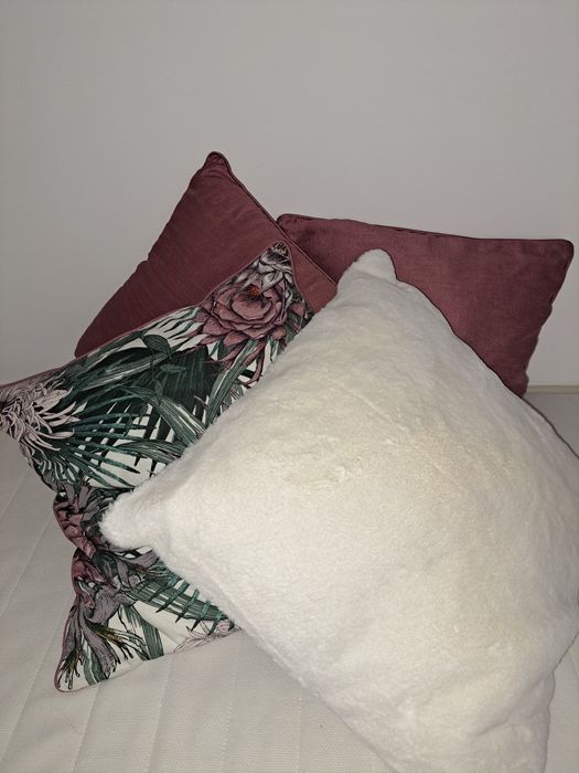 HM home capas de almofadas rosa, branco, floral