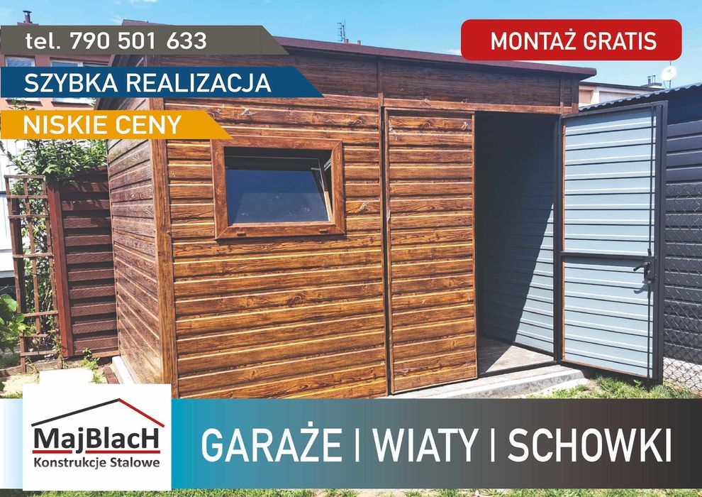 Garaż Blaszany - Schowek na Narzędzia - Garaże Blaszane – Maj-Blach