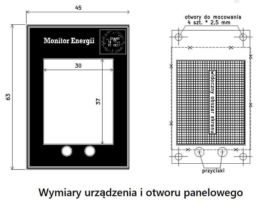 Watomierz Licznik Energii DC 35V +-30A Woltomierz Amperomierz Ah