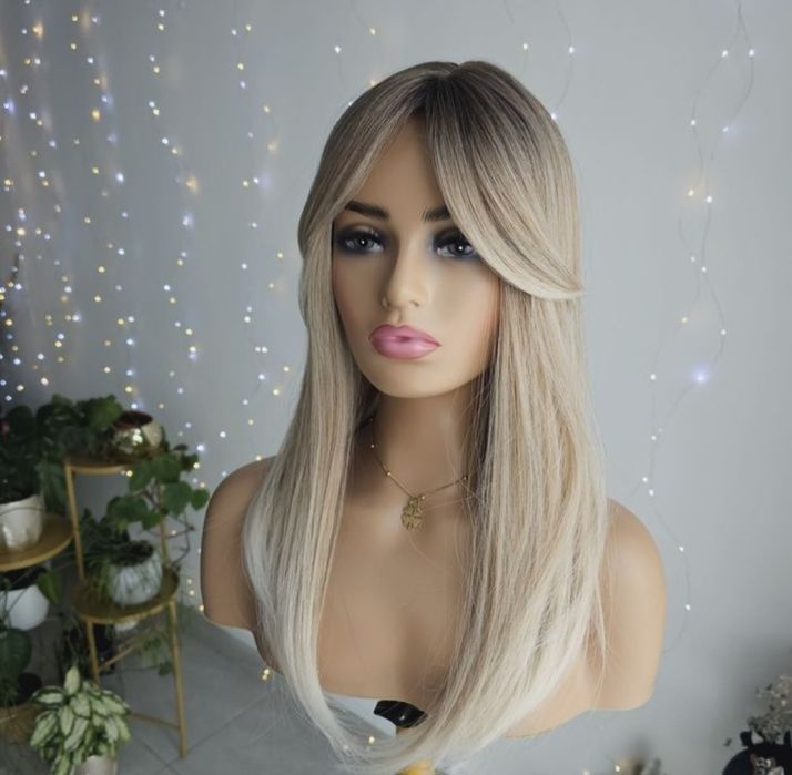 Topper tupet Wiola beżowy blond 3D z grzywką