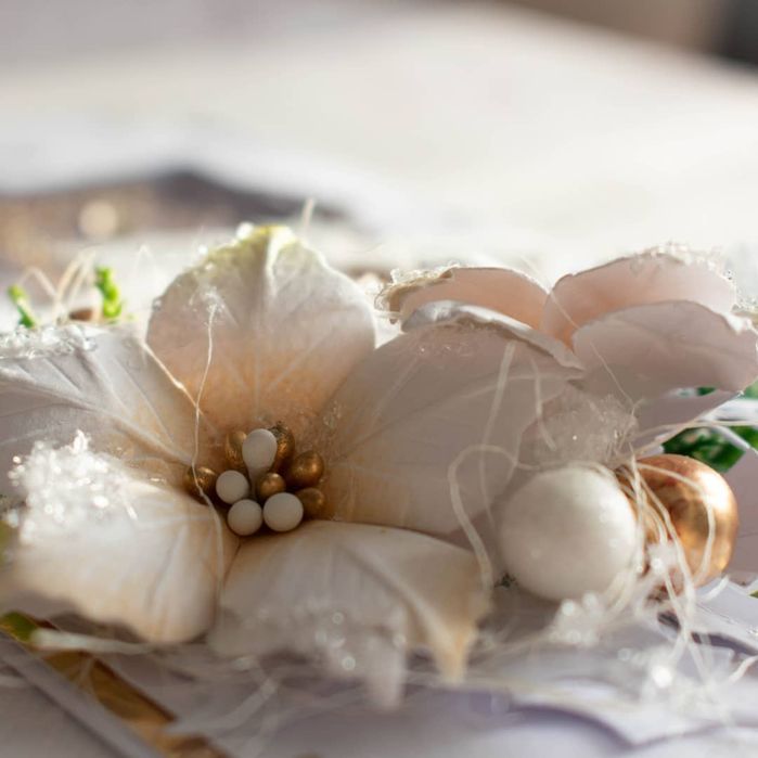 Karteczka ręcznie robiona scrapbooking świąteczna