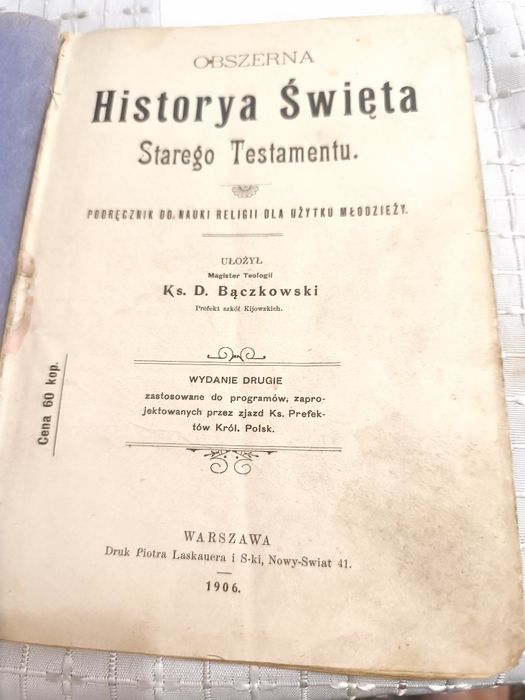 Stary testament książka zabytkowa 1906r.