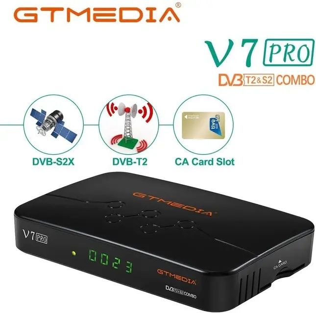 ТВ-приемник GT media V7 pro, комбинированный спутник и Т2
