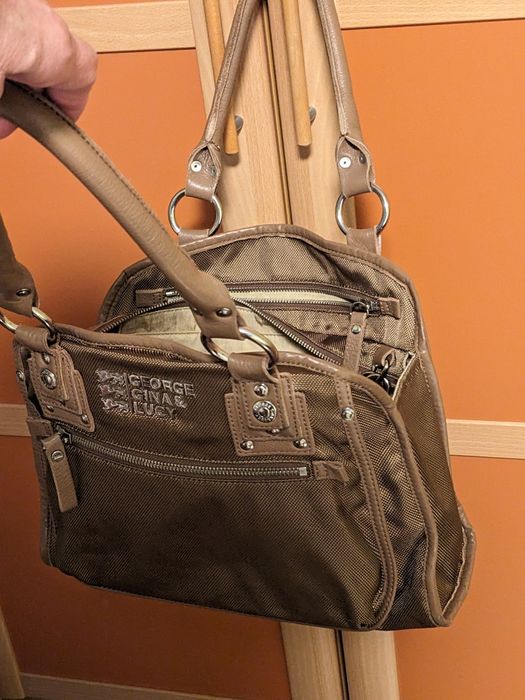 Damska torebka orginalna GGL. Ze skórą.Jak nowa