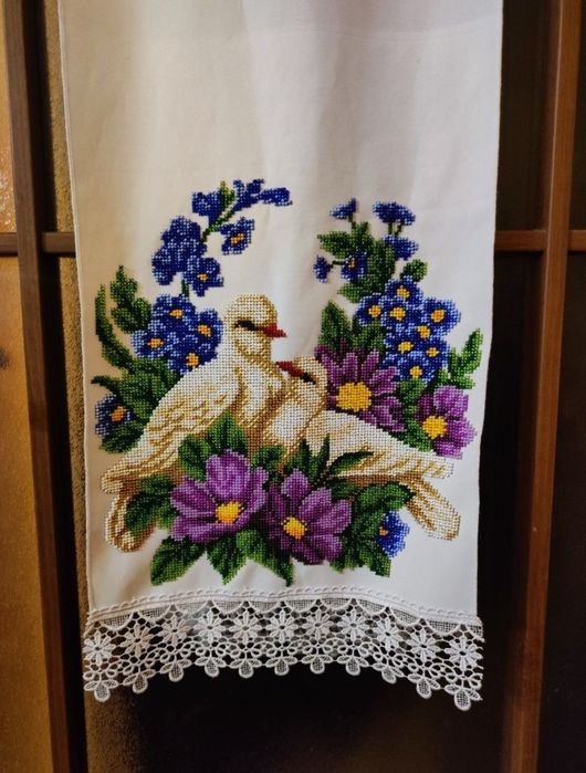 Рушник весільний вишитий бісером