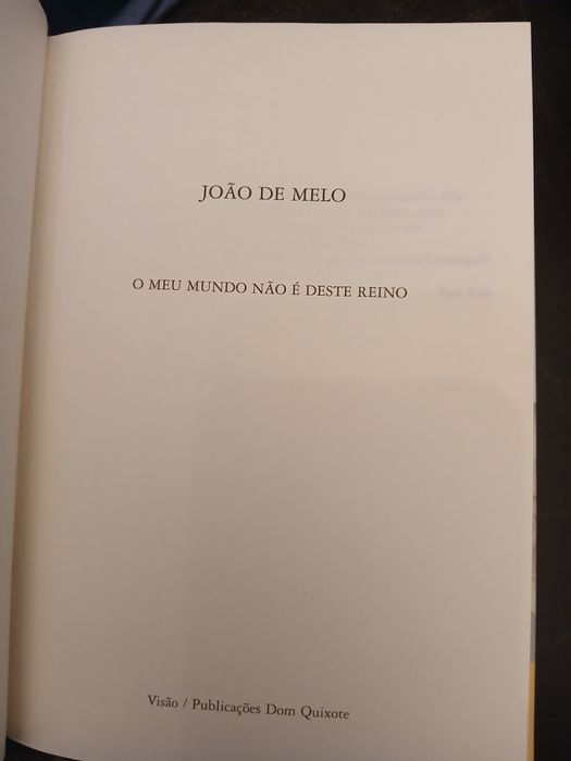 O meu mundo é deste reino - João de Melo
