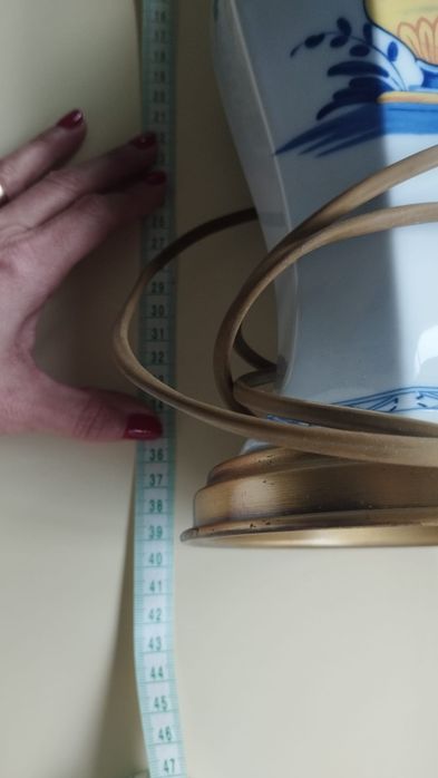 Candeeiro de mesa Vista Alegre, decoração Viana, em porcelana portugue