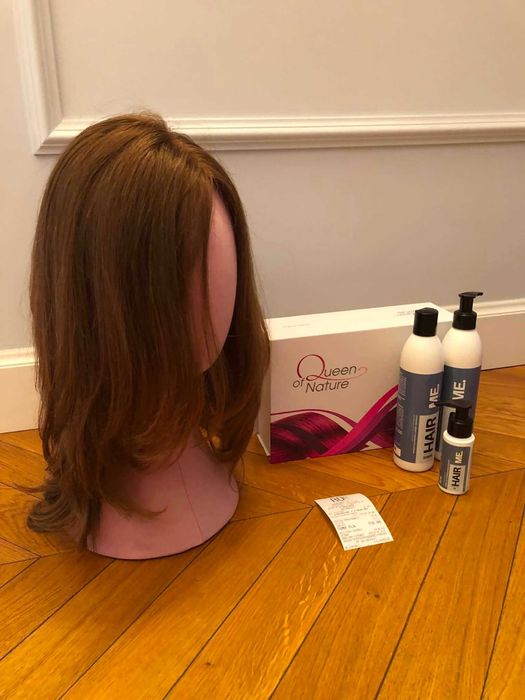 Naturalna peruka słowiańska ciemny blond