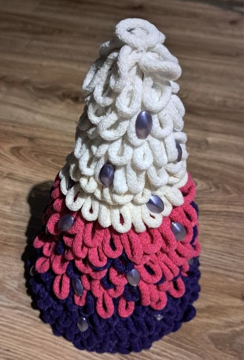 CENA ZA CAŁOŚĆ  Zestaw choinek. Świąteczne Włóczka sznurek  bawełniany