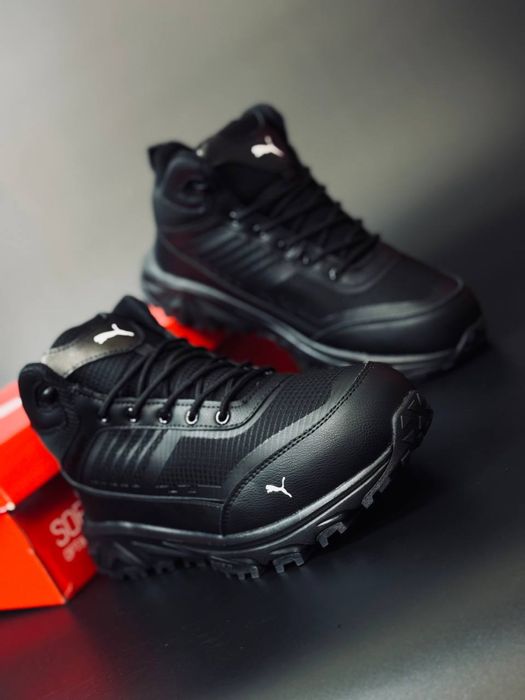 Зимние кросовки puma чоловічі теплі кросівки пума кожание кросовки