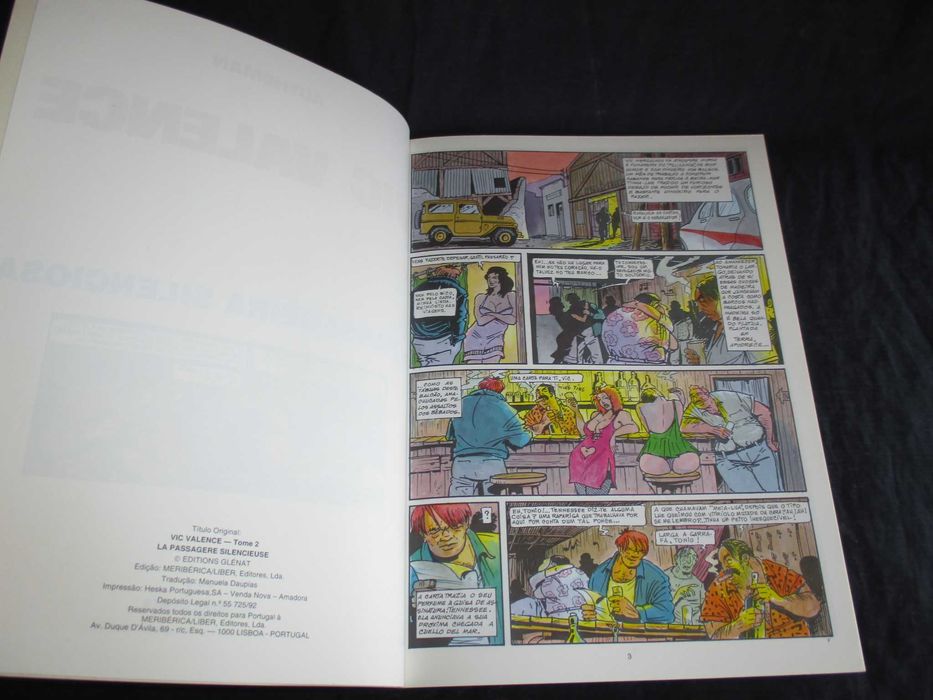 Livros BD Vic Valence Passageira silenciosa 1992