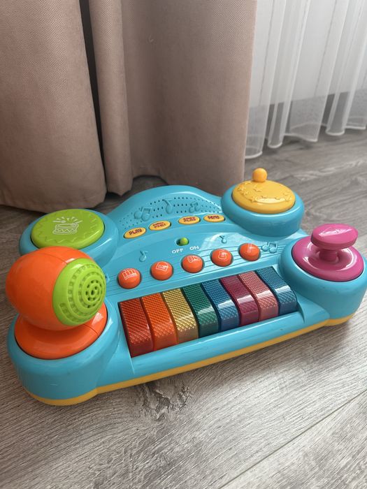 Музична іграшка дитяче піаніно з мікрофоном інтерактивне