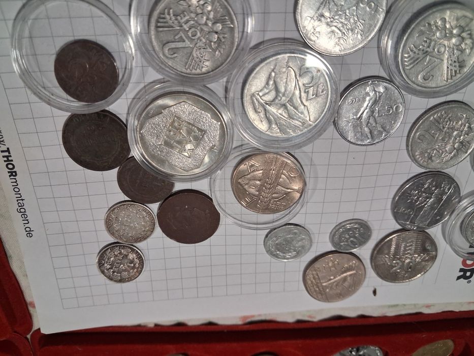 Kolekcja monet polskich i zagranicznych ok 130 szt