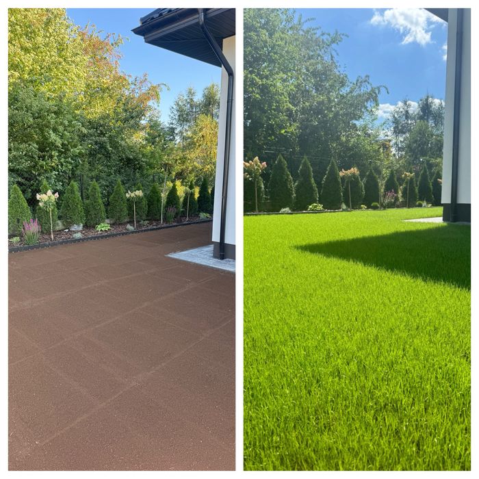 Zakładanie trawnika Zakładanie ogrodu Równanie Nawadnianie Wycinka