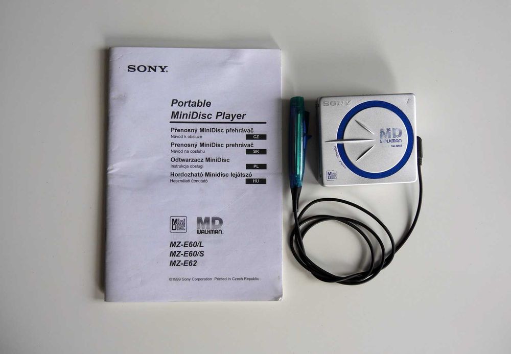 MiniDisc Walkman Sony MZ-E60 - poczuj się jak bohater teledysku Bomfunk MC's - Freestyler ;)