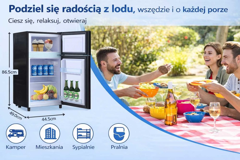 Mini lodówka 72L z zamrażarką