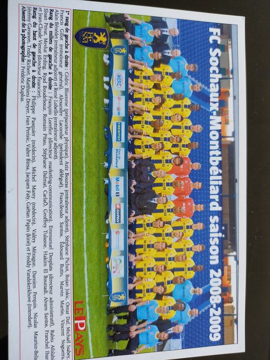 Postal do FC Sochaux 2008 e 2009