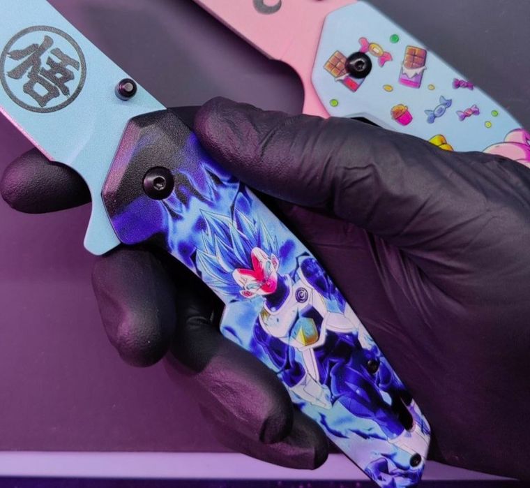 Conjunto 5 facas Dragon Ball – novas, nunca usadas, apenas 18+