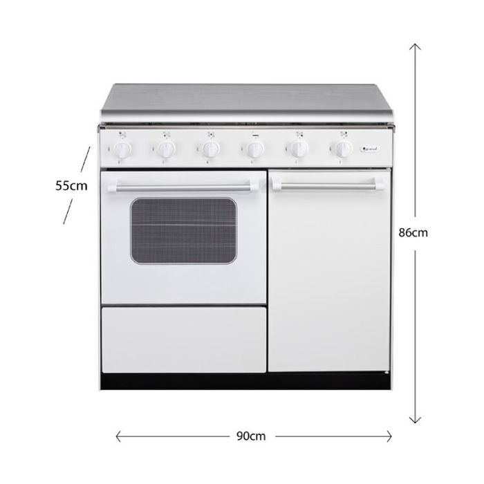 Fogao gás 5 bicos compartimento garrafa de gás