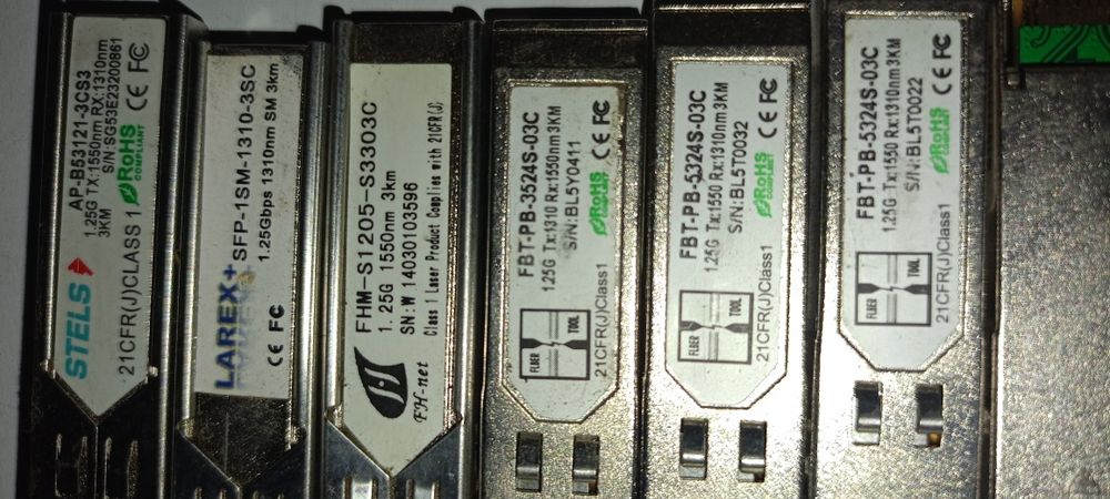 Оптичний модуль інтернет SFP модулі, що були в користуванні.